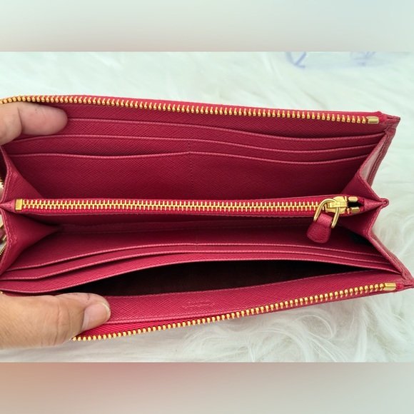 PRADA Milano Saffiano Leather Zippy Long Wallet - Picture 7 of 12